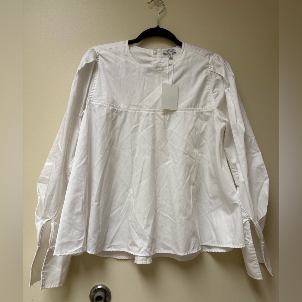 NwT: CLU Elegant White Long Sleeve Blouse 🌻